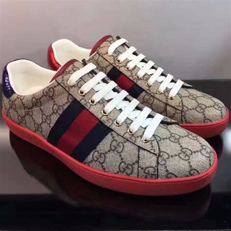 gucci gucci print sneakers|authentic gucci sneakers for men.